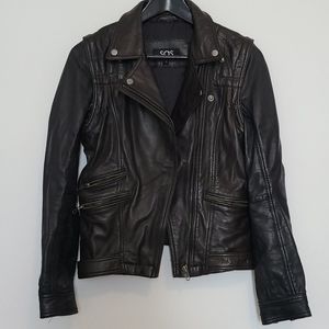 SAS Sportswear leather jacket w/ removable sleeves